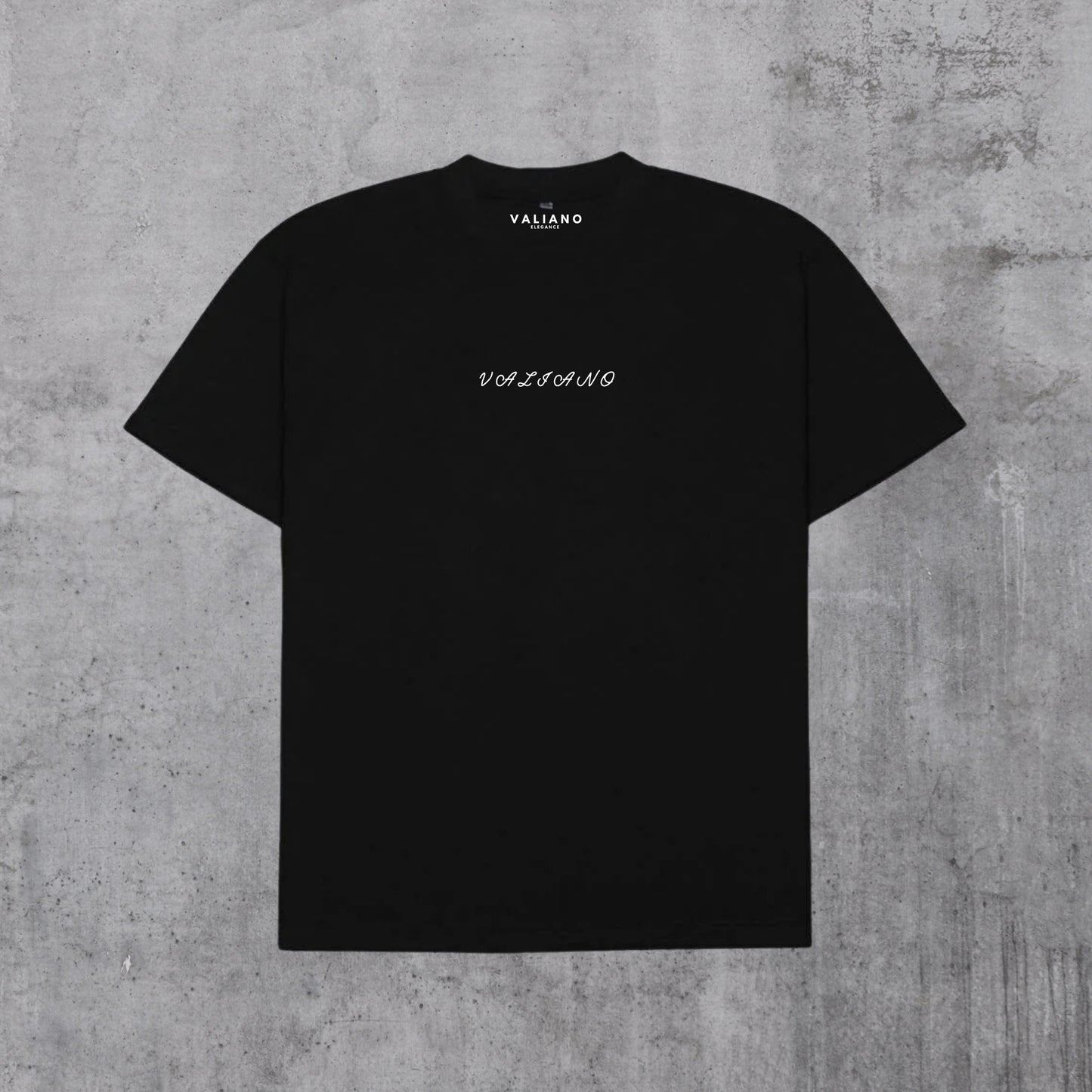 Playera Semi Oversize Negra Ocean chill