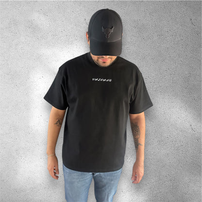 Playera Semi Oversize Negra Ocean chill